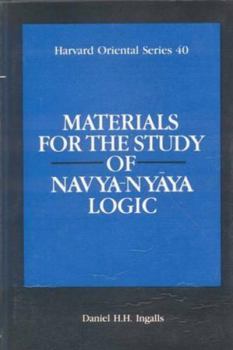 Hardcover Materials for the Study of Navya Nayaya Logic Book