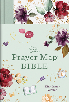 Hardcover The KJV Prayer Map(r) Bible [Mint Blossoms] Book