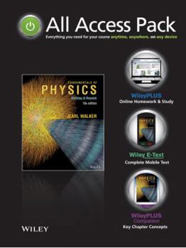 Paperback Fundamentals of Physics 10th Edition All Access Pack Containing: E-Text Card, WileyPLUS and WileyPLUS Companion Book