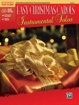 Paperback Easy Christmas Carols Instrumental Solos for Strings: Violin, Book & Online Audio/Software [With CD (Audio)] Book