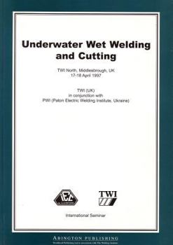 Paperback Underwater Wet Welding and Cutting Book