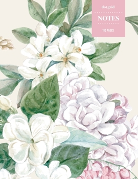 Paperback Dot Grid Notes 110 Pages: Vintage Floral Premium Notebook for Professionals and Students, Teachers and Writers - Vintage Botanical Hydrangea and Book