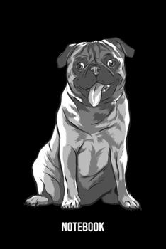 Notebook: Pug Notebook Blank Line Do Lover Journal Lined with Lines 6x9 120 Pages Checklist Record Book Cute Funny Dog Lovers Take Notes Gift for Dog ... Men Women Kids Christmas Gift for Pug Lover
