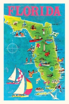 Paperback Vintage Journal Map of Florida Book