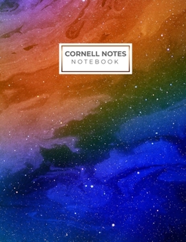 Cornell Notes Notebook: Trendy Space Marble Cover Design Cornell Note Paper Notebook. Nifty Large College Ruled Medium Lined Journal Note Taking System for School and University