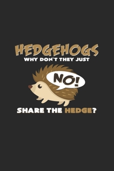 Hedgehogs share the hedge: 6x9 Hedgehogs  | lined | ruled paper | notebook | notes