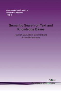 Paperback Semantic Search on Text and Knowledge Bases Book
