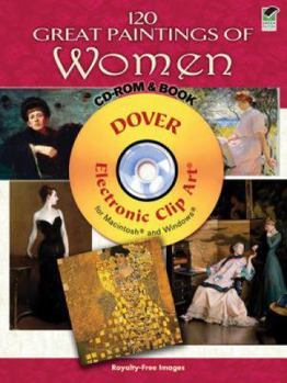Paperback 120 Great Paintings of Women CD-ROM and Book