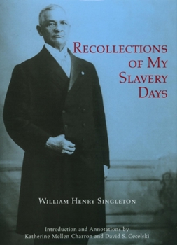 Hardcover Recollections of My Slavery Days Book