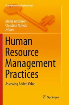 Paperback Human Resource Management Practices: Assessing Added Value Book