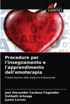 Paperback Procedure per l'insegnamento e l'apprendimento dell'emoterapia [Italian] Book