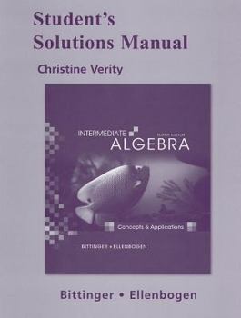 Paperback Student's Solutions Manual for Intermediate Algebra: Concepts & Applications Book