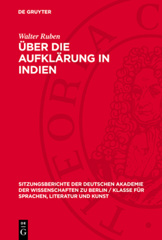 Hardcover Über Die Aufklärung in Indien [German] Book