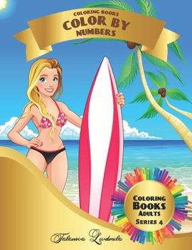 Coloring Books Color by Numbers Adults: Coloring with numbers worksheets. Color by numbers for adults with colored pencils. Advanced color by numbers