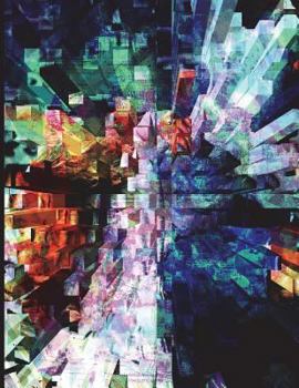 Large Hexagon Graph Paper Notebook 200 Pages 8.5" x 11": Technical Glitch Cover Art Design