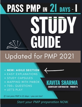 Paperback Pass PMP in 21 Days - Study Guide (Pass PMP in 21 Days | 2021 Updates) Book