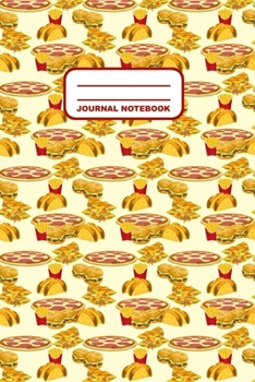 Paperback Journal Notebook: Notebook, Journal, Or Diary - Food Pattern Cover Design - 110 Blank Lined Pages - 6" X 9" - Matte Finished Soft Cover Book