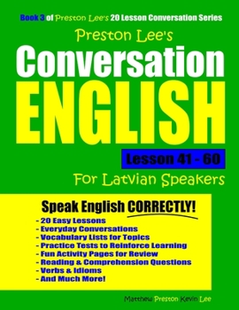 Paperback Preston Lee's Conversation English For Latvian Speakers Lesson 41 - 60 Book