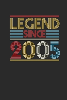 Legend Since 2005: Blank Lined Notebook (6" x 9" - 120 pages) ~ Birthday Themed Notebook for Daily Journal, Diary, and Gift
