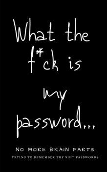 Paperback What The F*ck Is My Password: No More Brain Farts Trying to Remember the Shit Passwords Book