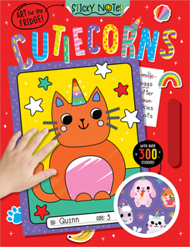 Paperback Sticky Notes Cutiecorns Coloring Book