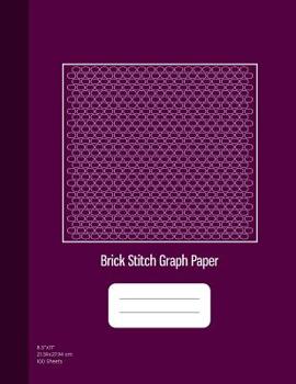 Brick Stitch Graph Paper: Beadwork Stitch Patterns, Brick Stitch Beadwork, 100 Sheets, Purple Cover (8.5x11)