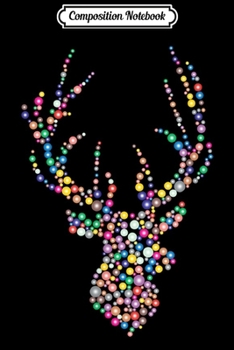 Composition Notebook: Reindeer Christmas Deer Stag Head Funny Print Design Journal/Notebook Blank Lined Ruled 6x9 100 Pages