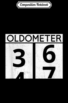 Composition Notebook: Mens Oldometer 37 37th Birthday Retro Odometer Classic Car Lover  Journal/Notebook Blank Lined Ruled 6x9 100 Pages