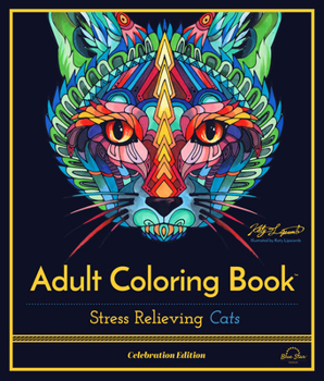 Paperback Stress Relieving Cats: Adult Coloring Book, Celebration Edition Book