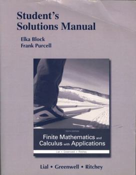 Paperback Student Solutions Manual for Finite Mathematics and Calculus with Applications Book