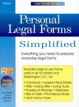 Paperback Personal Legal Forms Simplified Book