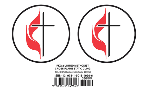 Misc. United Methodist Cross & Flame Static Cling (Pkg of 2) Book
