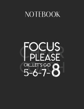 Paperback Notebook: Cheer Coach Focus Please Ok Lets Go 5678 Cheerleading Coach Lovely Composition Notes Notebook for Work Marble Size Col Book