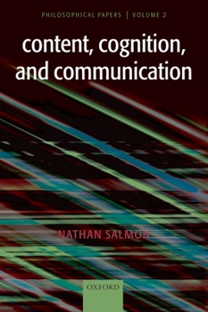 Paperback Content, Cognition, and Communication: Philosophical Papers II Book