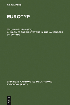 Hardcover Word Prosodic Systems in the Languages of Europe Book