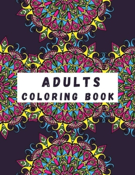 Paperback Adults Coloring Book: Large Print Adults Coloring Book: Mandala Coloring Book For Adults Relaxation and stress relief. About 50 single side Book