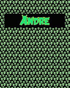 Paperback 120 Page Handwriting Practice Book with Green Alien Cover Andre: Primary Grades Handwriting Book