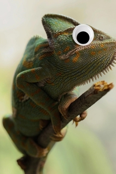 Googly Eye Chameleon Journal: 100-page blank lined journal featuring a chameleon with googly eyes