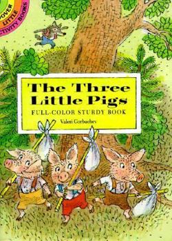 Paperback Three Little Pigs: Full-Color Sturdy Book (Dover Little Activity Books) Book