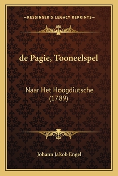 Paperback de Pagie, Tooneelspel: Naar Het Hoogdiutsche (1789) [Chinese] Book