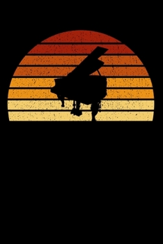 Pianisten Notizbuch: A5 Kariert 108 Seiten - Vintage Sonne Klavier Notizheft - Geschenk für Pianisten (German Edition)