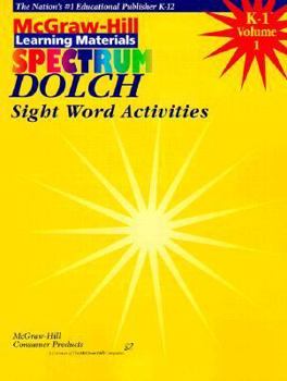 Paperback Dolch Sight Word Activities Grades K-1: Volume 1 Book