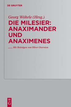 Hardcover Anaximander und Anaximenes [Greek, Ancient (To 1453)] Book