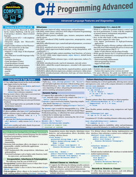 Paperback C# Programming Advanced: A Quickstudy Laminated Reference Guide Book