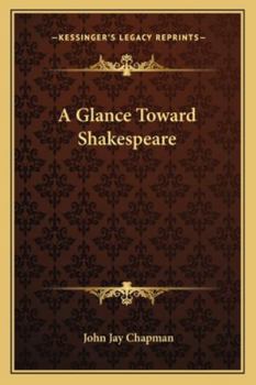 Paperback A Glance Toward Shakespeare Book