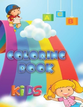 Paperback Abc coloring book kids: black and white pages for toddlers, Activity Workbook Book