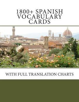 Paperback 1800+ Spanish Vocabulary Cards: With full translation charts Book