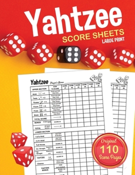 Yahtzee Score Sheet : Large Print Score Card/Book