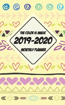F4 Monthly Planner Beautiful Cover: Two Year - Monthly Calendar Planner 5 x 8’’ | 24 Months For Academic Agenda Schedule Organizer