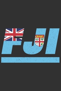 FJI: Fidschi Notizbuch mit punkteraster 120 Seiten in weiß. Notizheft mit der Fidschi Flagge (German Edition)
